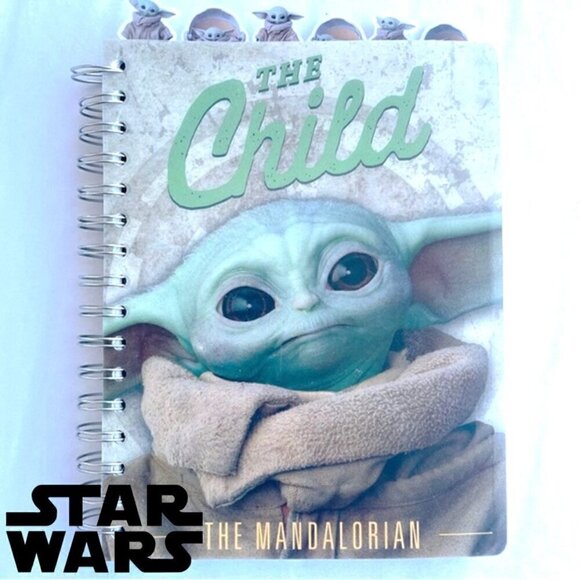 NWOT Star Wars The Mandalorian Baby Yoda - Spiral Journal Notebook w/ Bookmarks - Picture 1 of 16